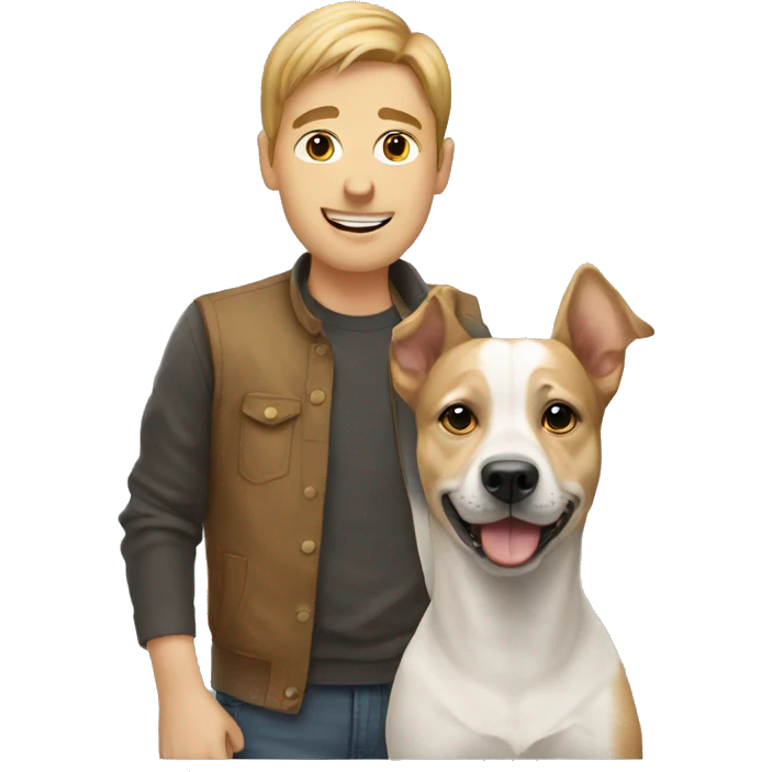 Dog with person emoji