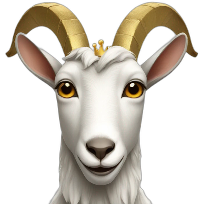 Goat with a crown emoji