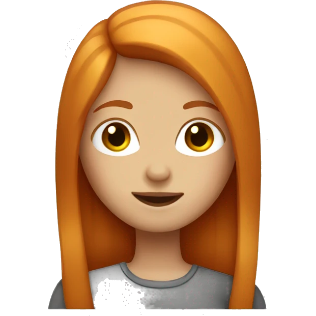 Ginger girl with straight hair emoji