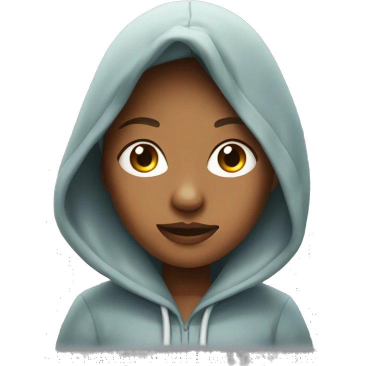 lady with nose ring wearing a hoodie emoji