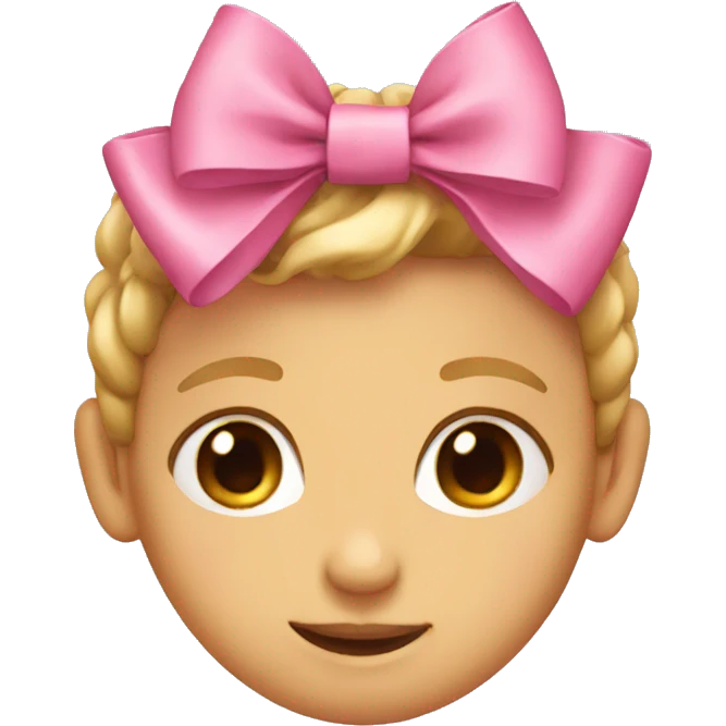 A pink bow emoji