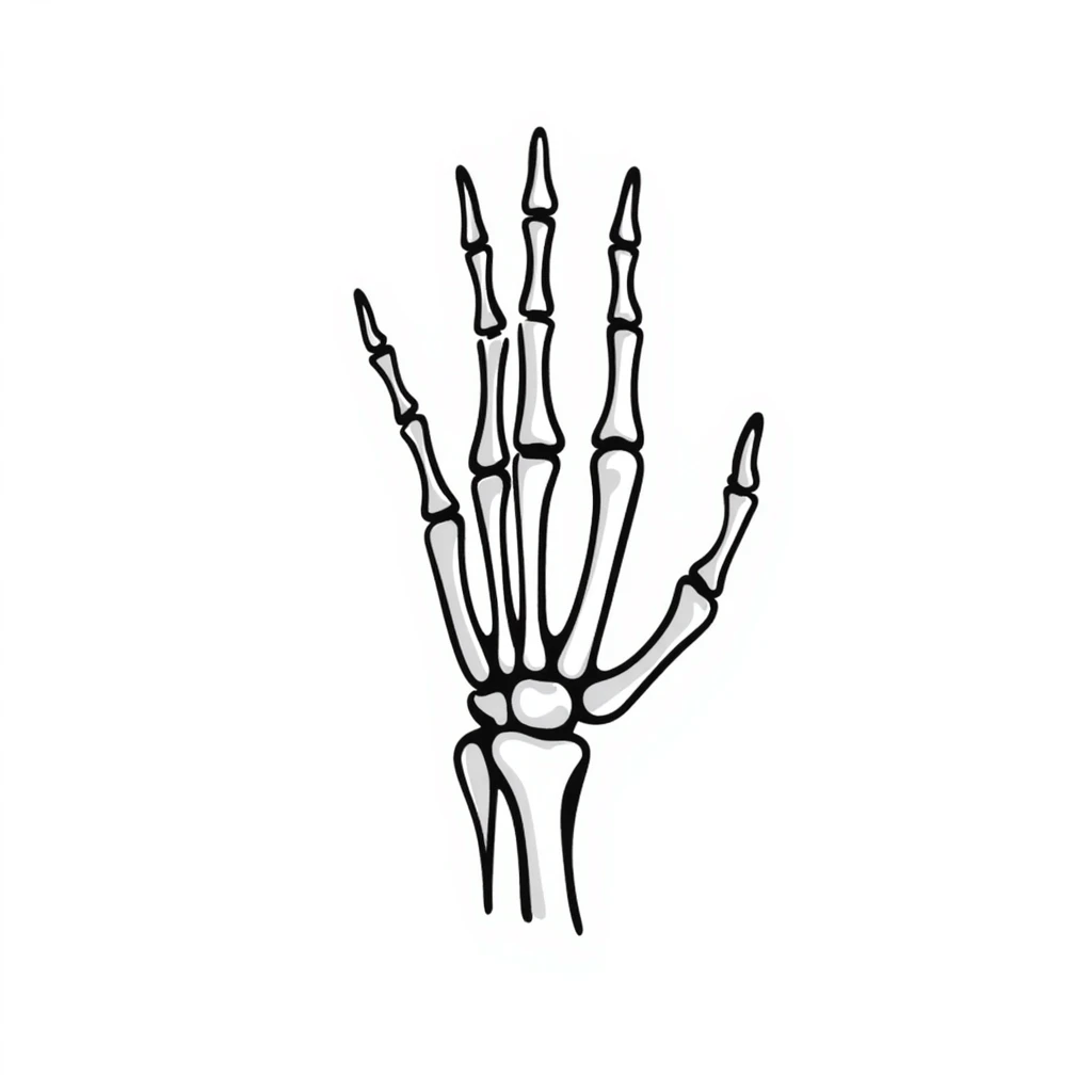 skeleton hand drawn doodle style emoji
