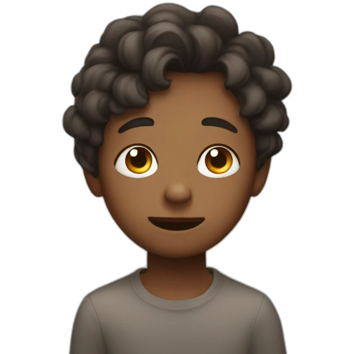 a boy with eyes closed with a wierd moth expression  emoji