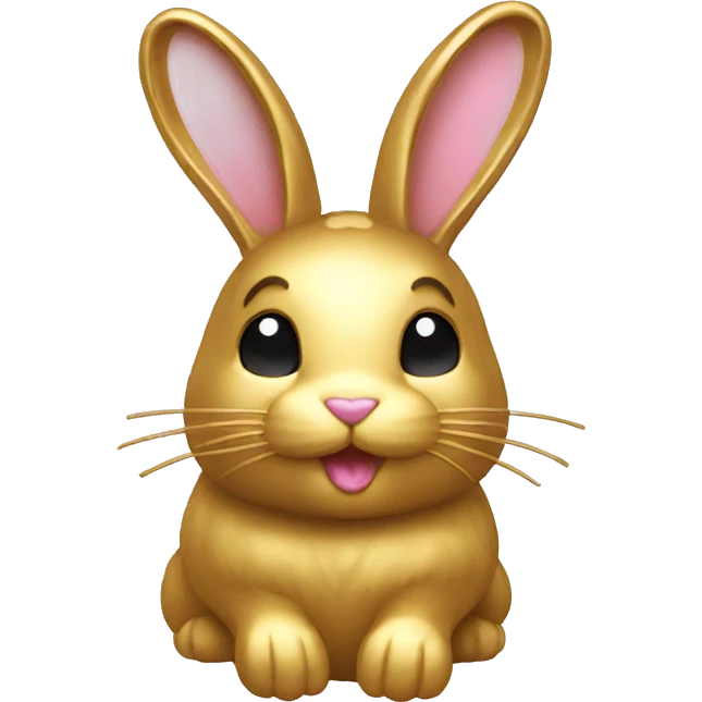 bunny made from gold emoji