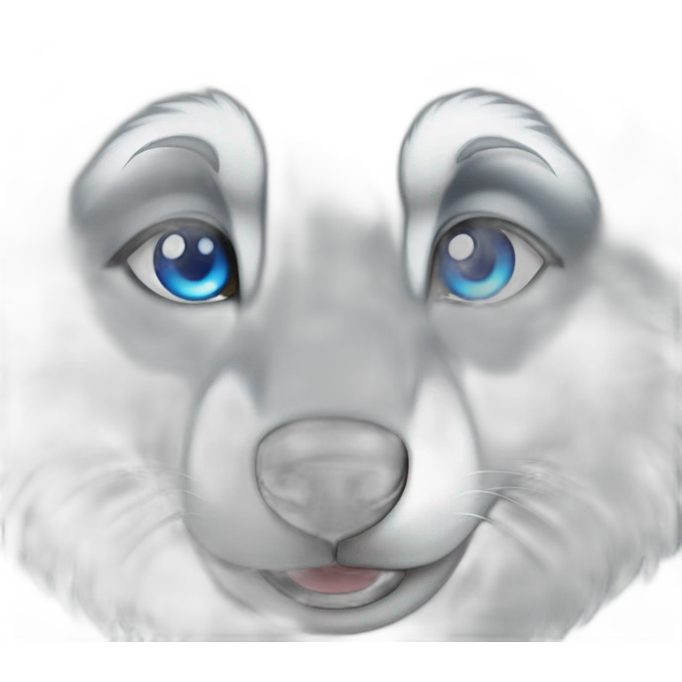 Wolf blue eyes grey love emoji