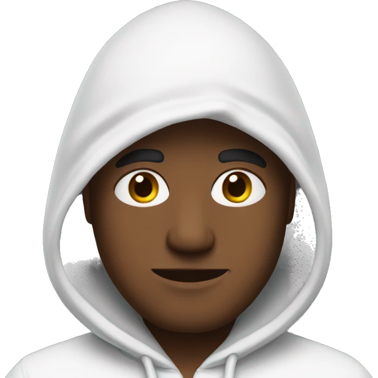 Man in white hoodie emoji