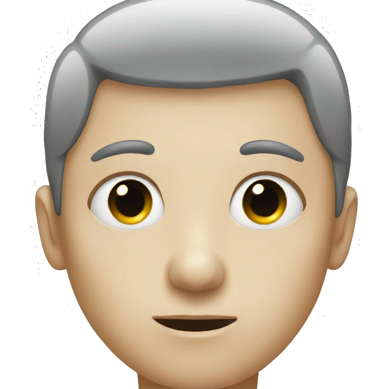 person with black holes for eyes emoji