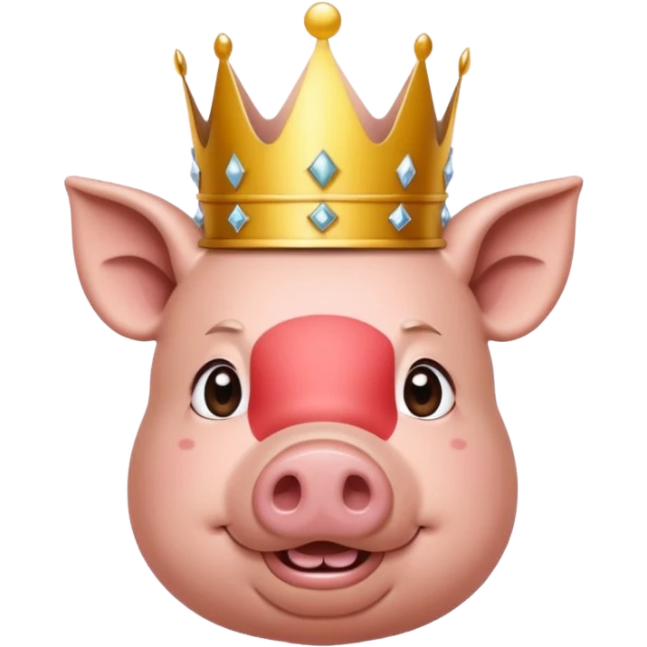 Me gustaría crear un cerdito con corona encima de el nombre yeicobvalentino que sea elegante para logo de mi granja emoji