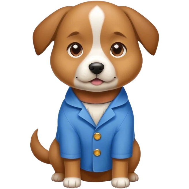 Dog wearing a shirt emoji