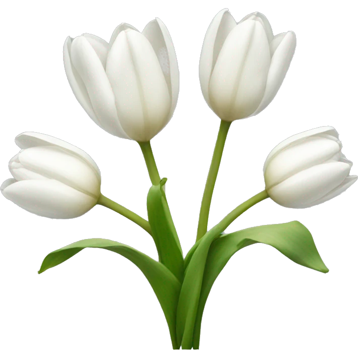 White tulips  emoji