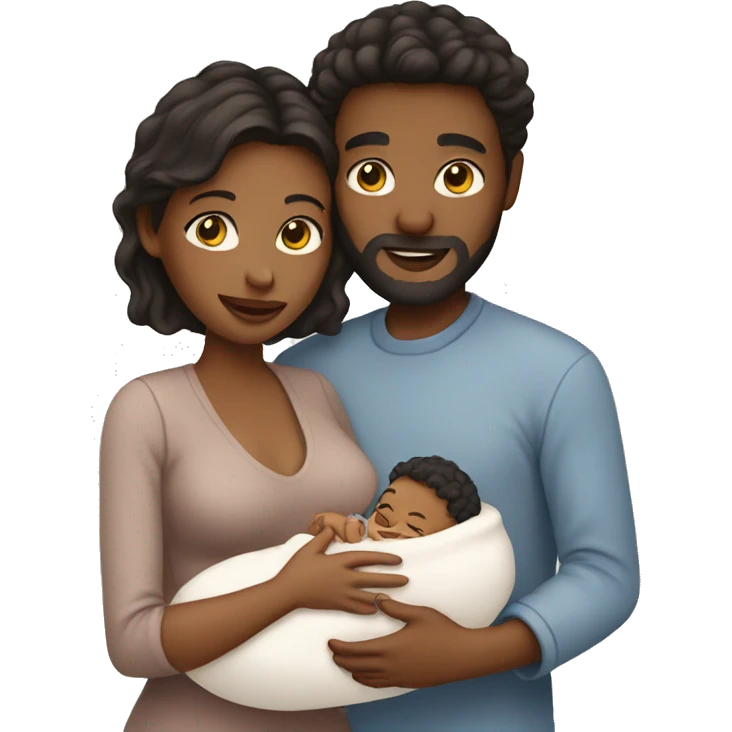 couple holding a newborn emoji