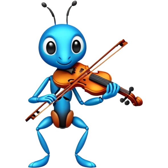 Ant playing music emoji