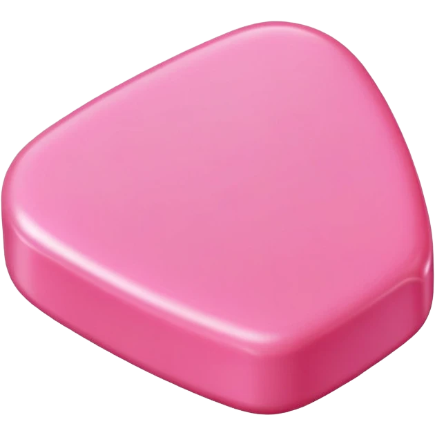 a piece of bright pink bubble gum, chewy candy, pink chewing gum emoji