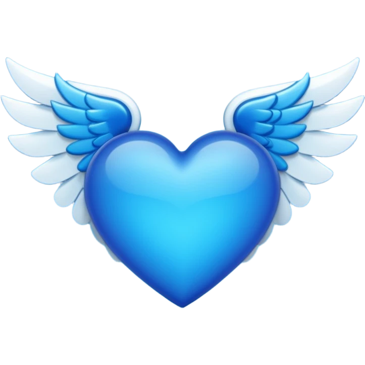 blue heart with wings emoji