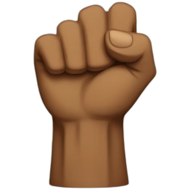 Brown raised fist emoji