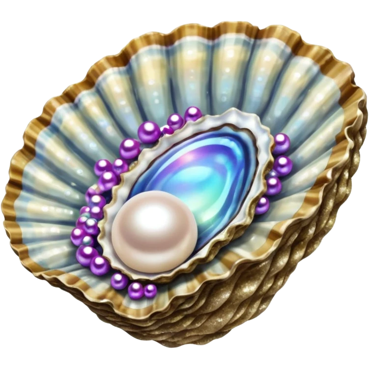 Glitter Oyster with Pearl  emoji