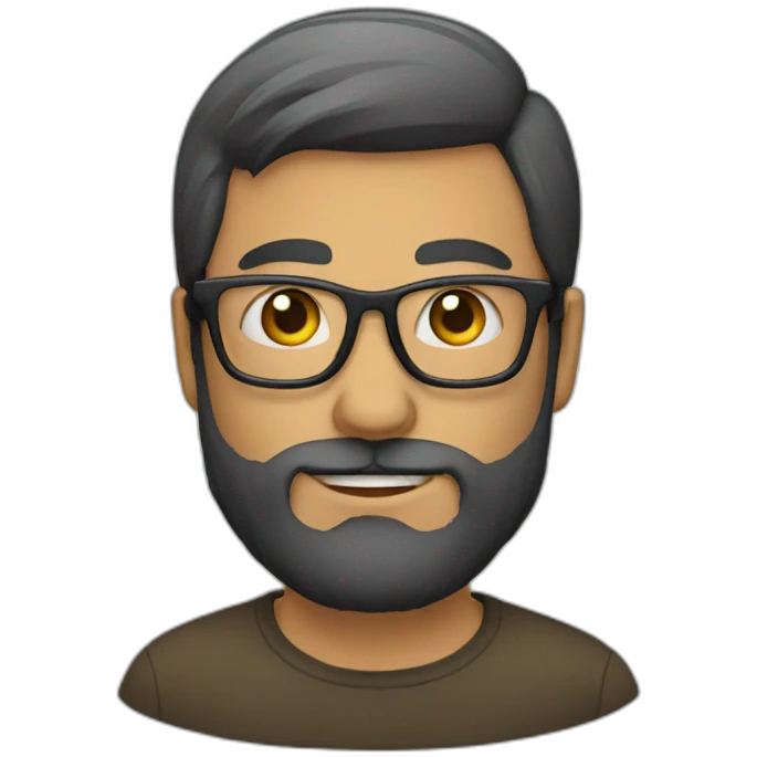 A man with beard and glasses emoji