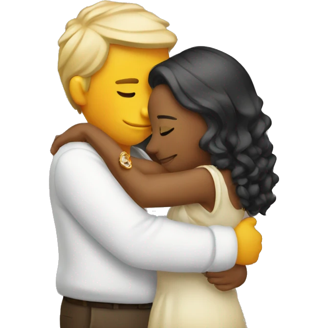intimate hug with jewelry emoji