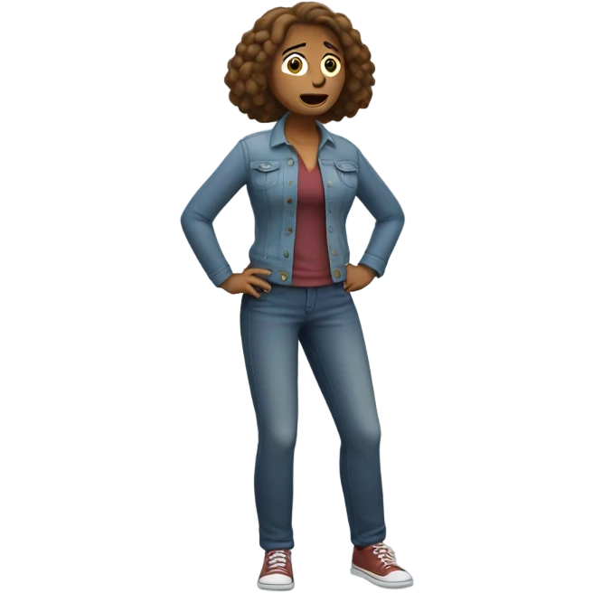 scared Woman (full-body) (hands raised)  emoji