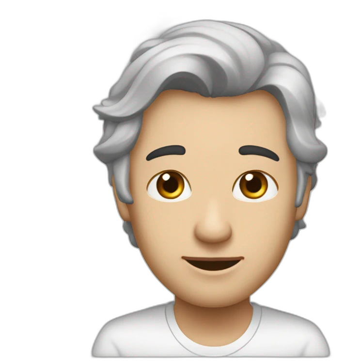 аниме девушка с голубыми волосами и белыми волосами с рогами демона emoji