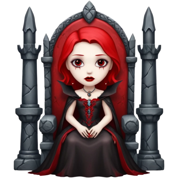 realistic vampire in a throne emoji