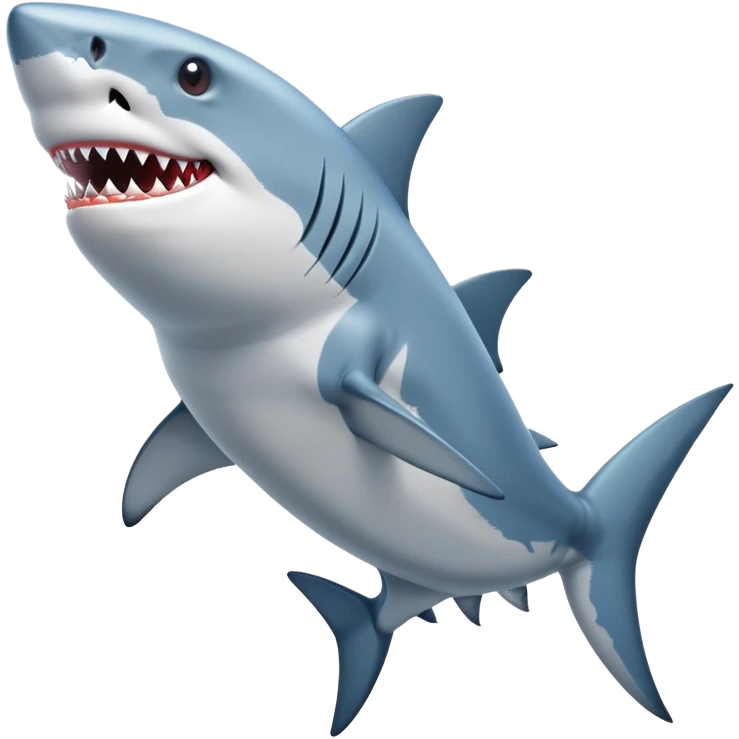 Shark with a thank top  emoji