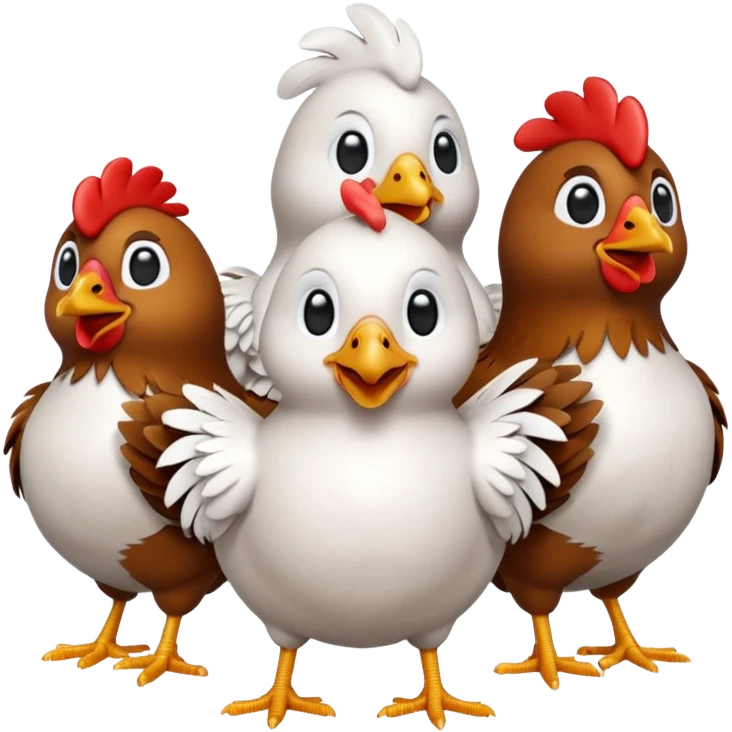 chicken 3d imoji count 100 transparent emoji