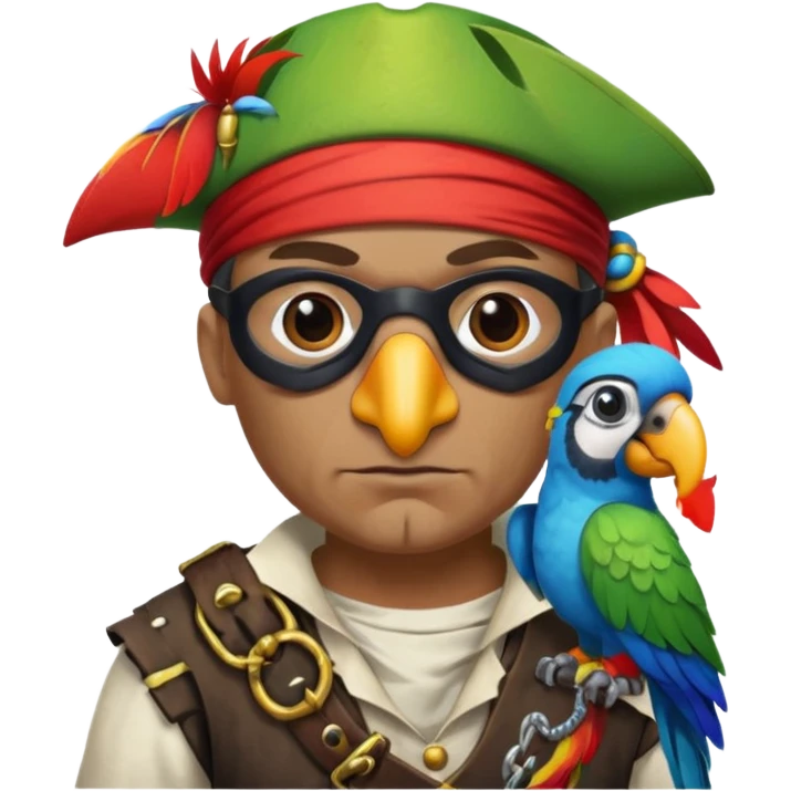 pirate and parrot emoji