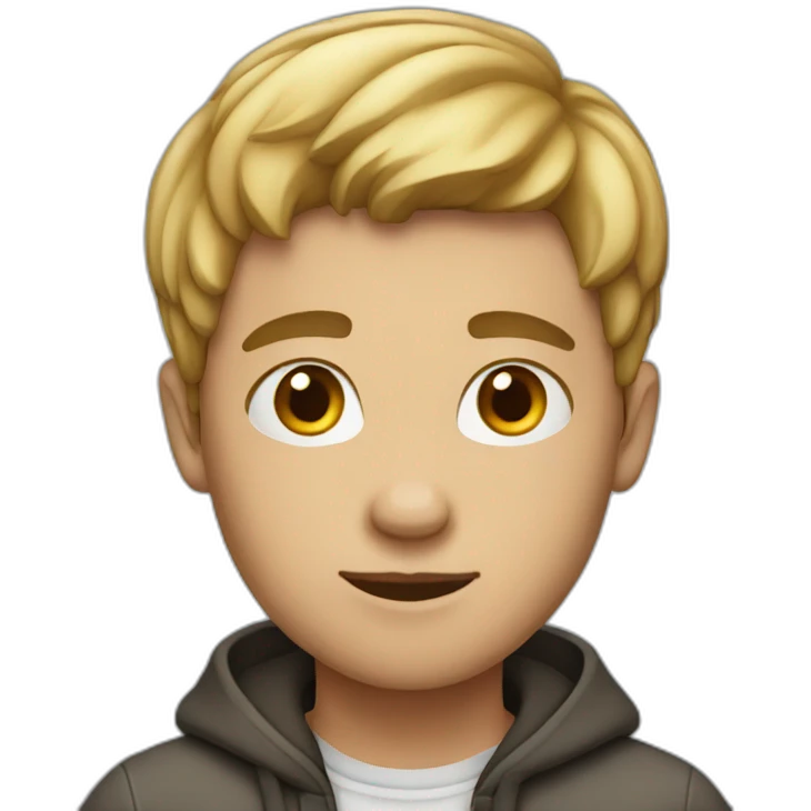 Normal boy with iPhone  emoji