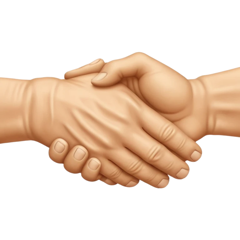 two hands shaking emoji