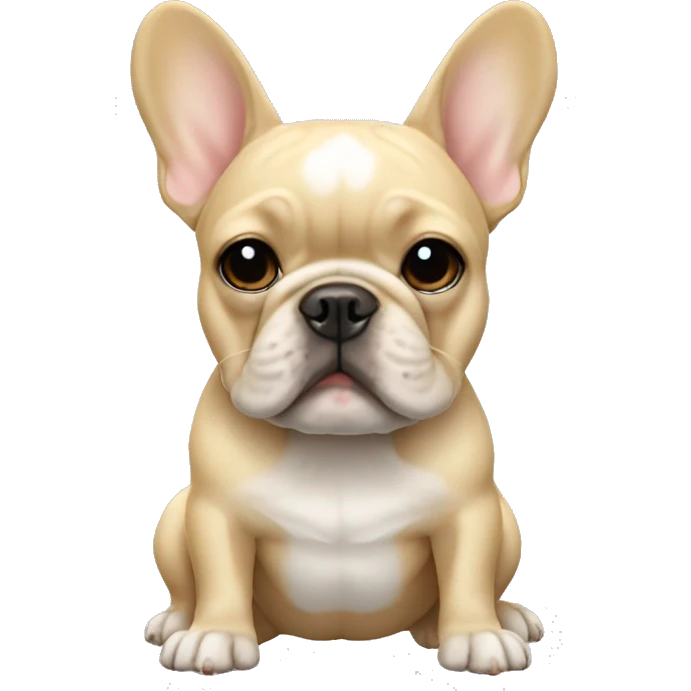 all blonde french bulldog emoji