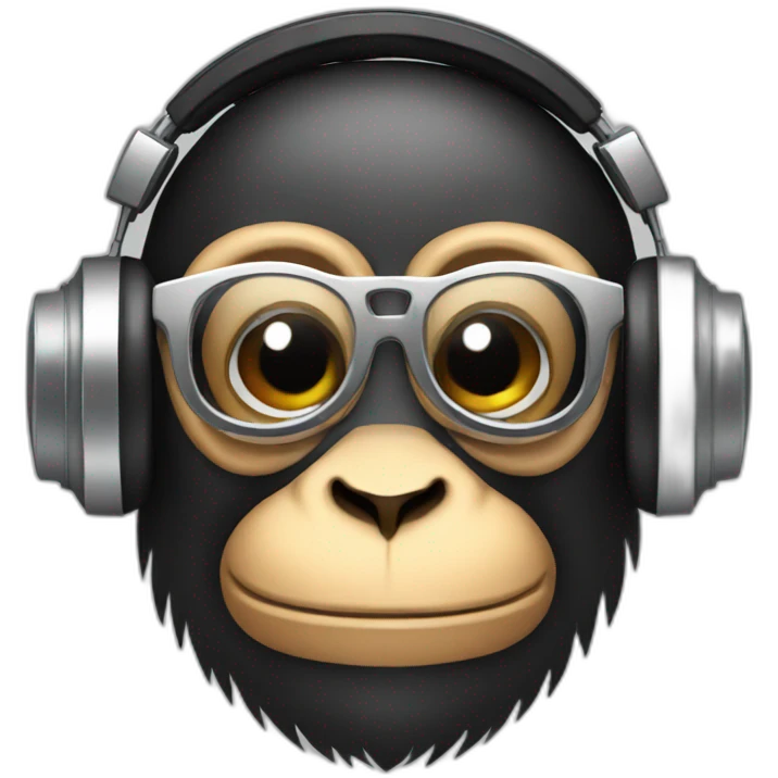 Dj monkey emoji