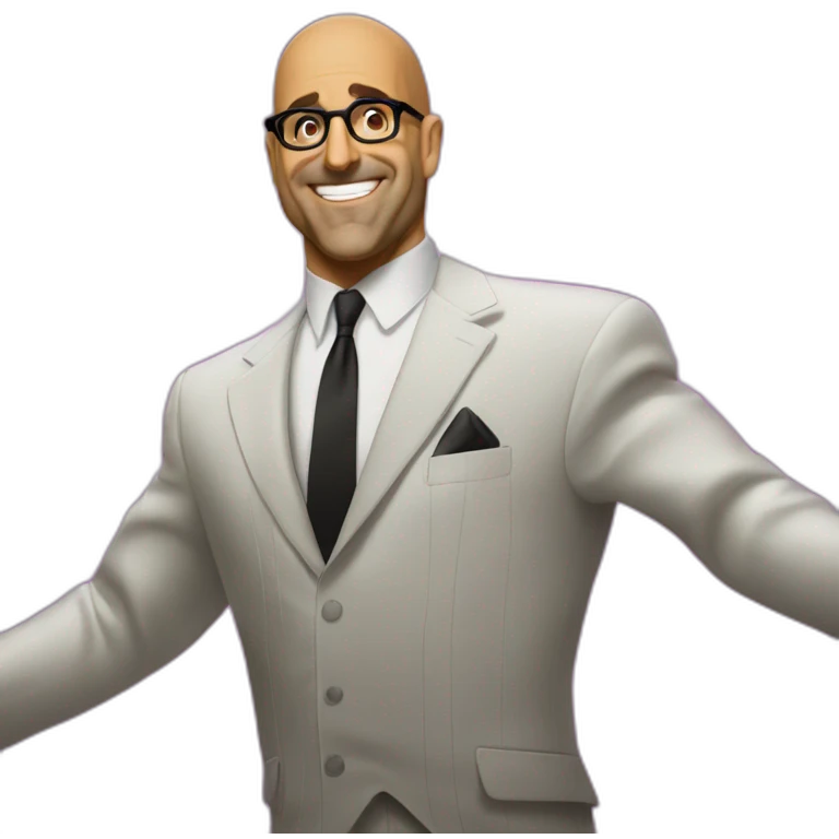 Stanley Tucci disco dancing emoji