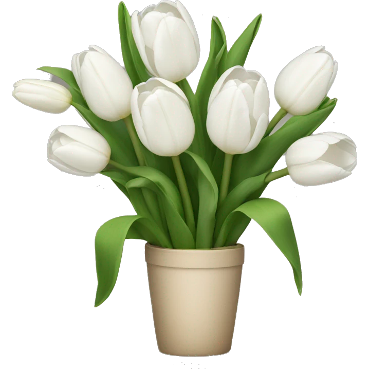 White tulips emoji