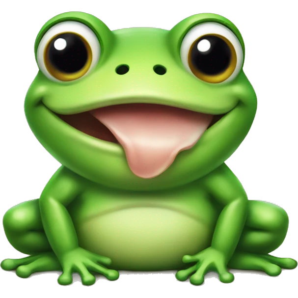 frog with big belly would like to eat a lot emoji