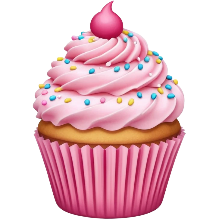 Cupcake with pink icing emoji