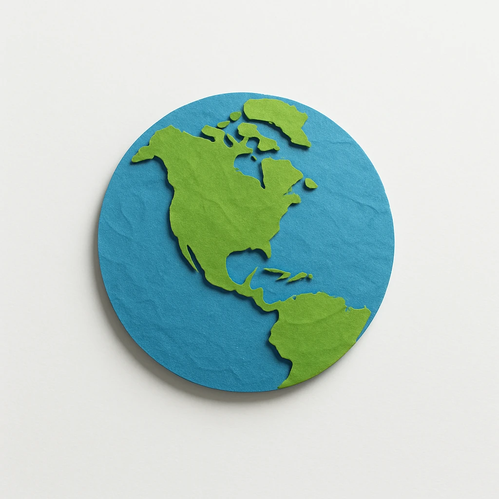 earth globe showing north america emoji