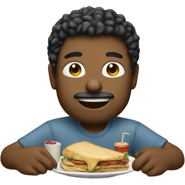 The pop having lunch emoji