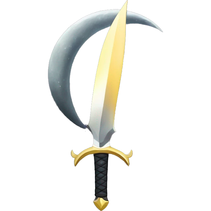 crescent moon sword emoji