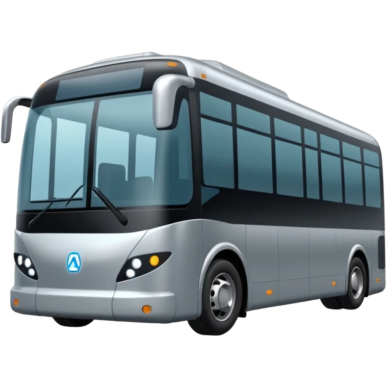 extra large gray Modern autonomous electric bus emoji