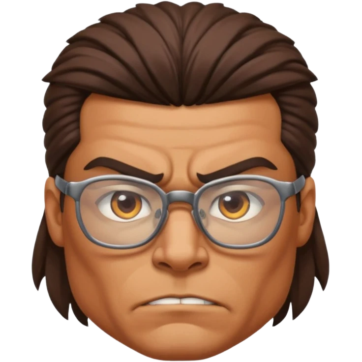 Glasses-Wearing wild Warrior bust emoji