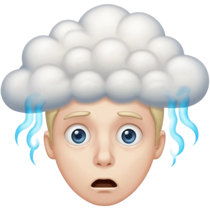 Fart lofting up a guy‘s nose in him fainting emoji
