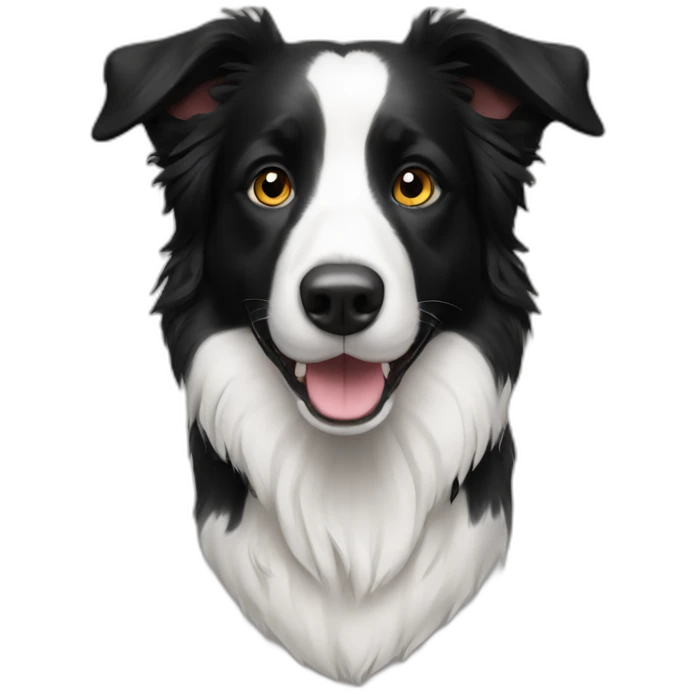 Border collie black emoji