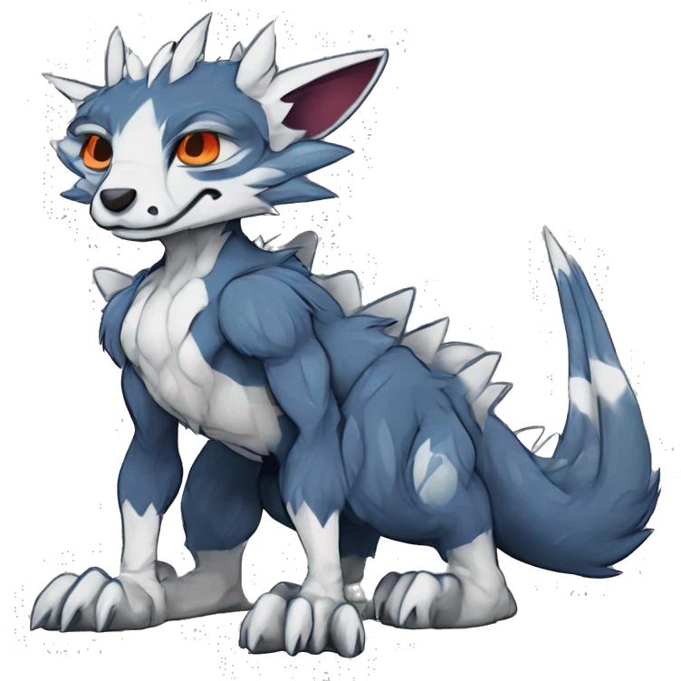 Cute Protogen-vernid-sergal-wickerbeast by griffsnuff & LiLaiRa & Falvie full body  emoji