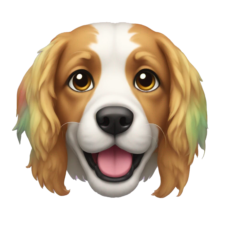 Rainbow dog emoji