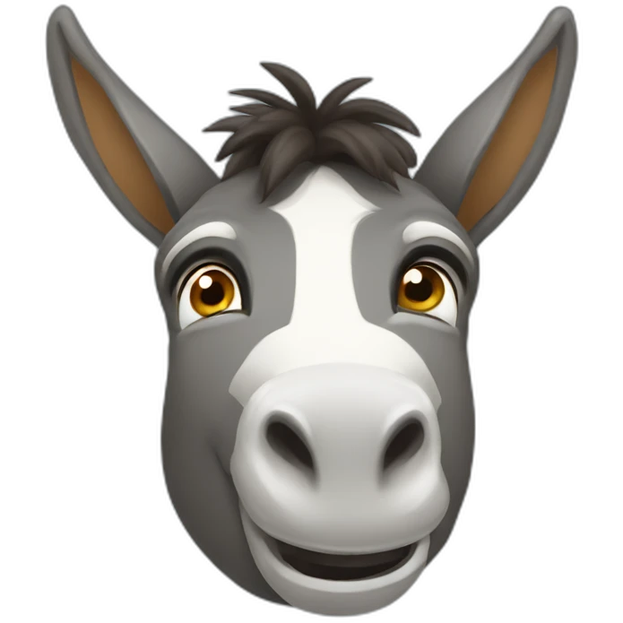 A donkey saying no emoji