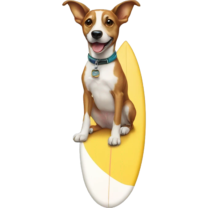 Dog on a surfboard emoji