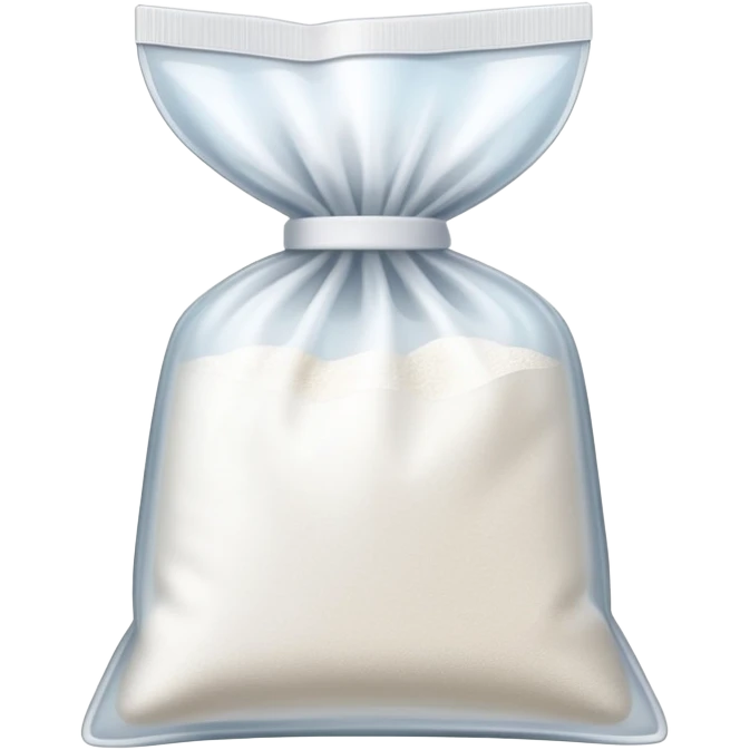 clear bag of powder emoji