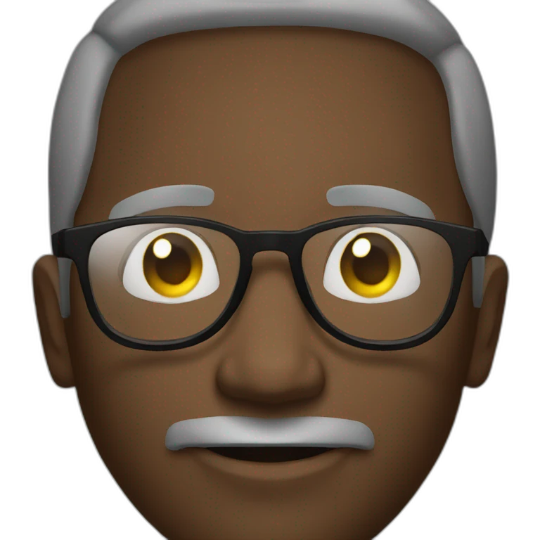 African man in round glasses emoji