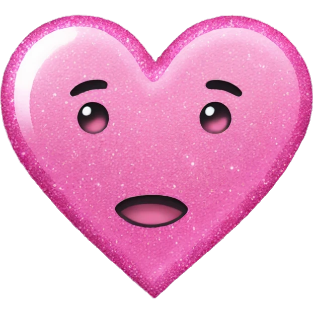 Pink glitter heart emoji